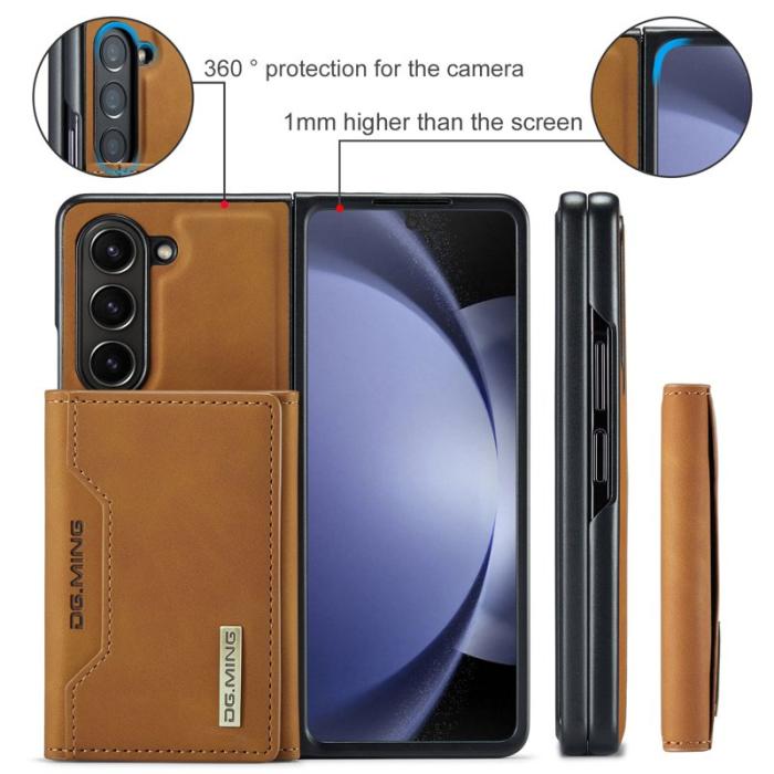 DG.MING - DG.MING M2 Kickstand Plånboksfodral Samsung Galaxy Z Fold5 - Brun