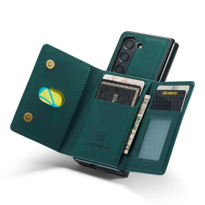 DG.MING - DG.MING M2 Kickstand Plånboksfodral Samsung Galaxy Z Fold5 Grön