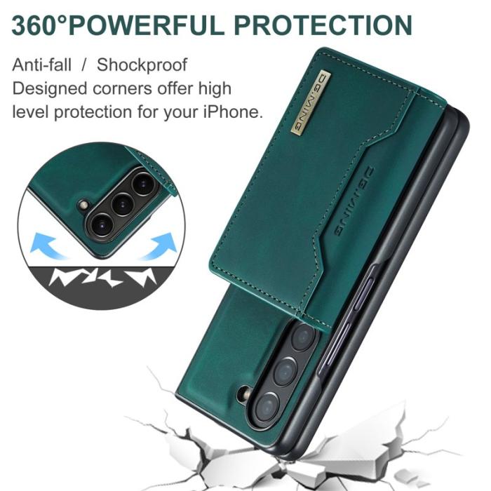 DG.MING - DG.MING M2 Kickstand Plånboksfodral Samsung Galaxy Z Fold5 Grön
