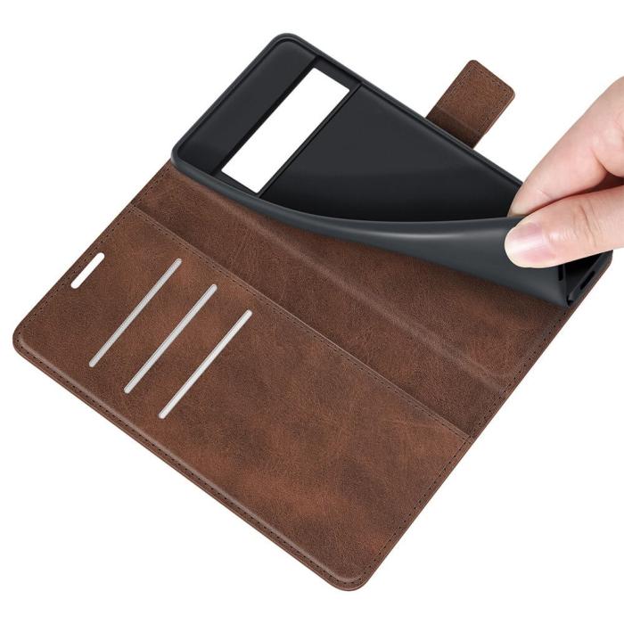 UTGATT - Flip Folio Plånboksfodral till Google Pixel 6 Pro - Coffee