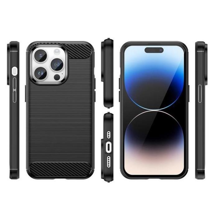 OEM - iPhone 15 Pro Mobilskal Carbon Flexible - Svart