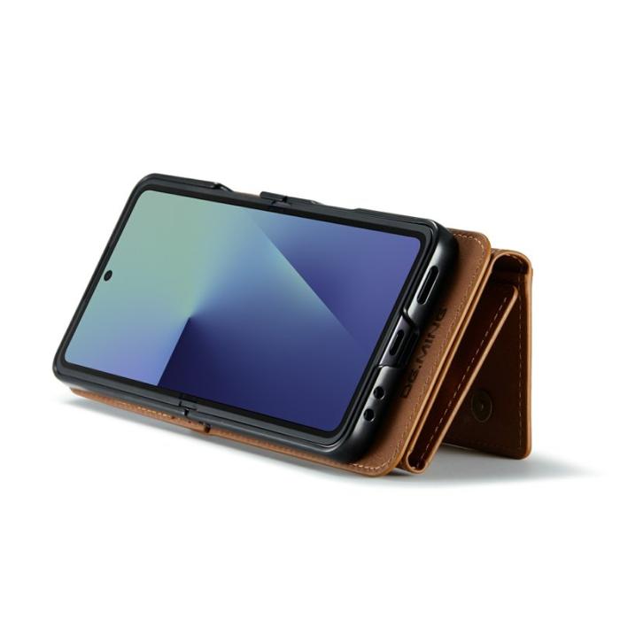 DG.MING - DG.MING M6 Series Konstläder Plånboksfodral för Samsung Galaxy Z Flip7 5G - Brun
