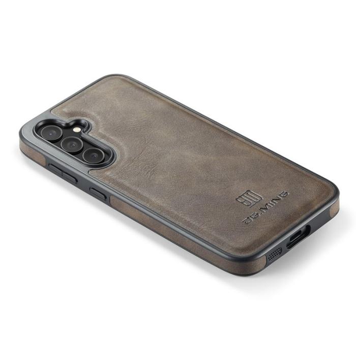 DG.MING - DG.MING Mobilskal till Samsung Galaxy S25 Anti-Drop Läder Coated Brun