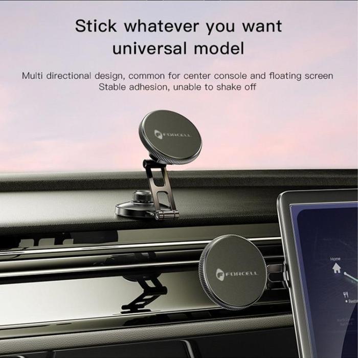 Forcell - FORCELL F-Grip IronSecure car holder for phone to windshield with MagSafe