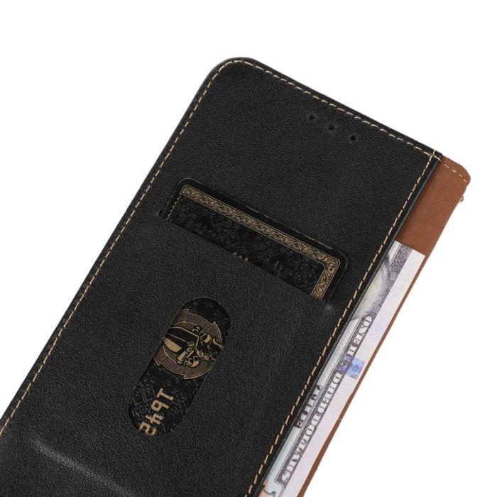 KHAZNEH - KHAZNEH Xiaomi 15T Plånboksfodral Äkta läder - Svart
