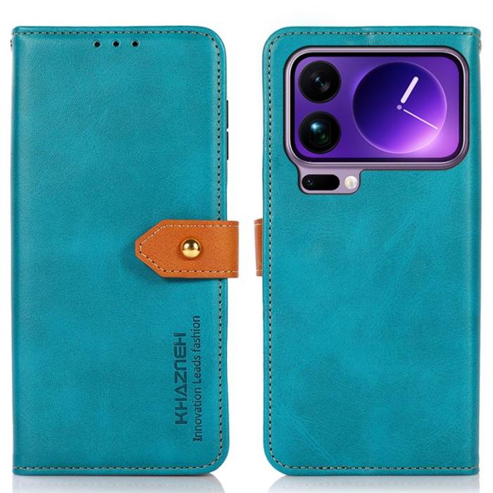 KHAZNEH - KHAZNEH Xiaomi 17 Pro Max Plånboksfodral Konstläder - Blå