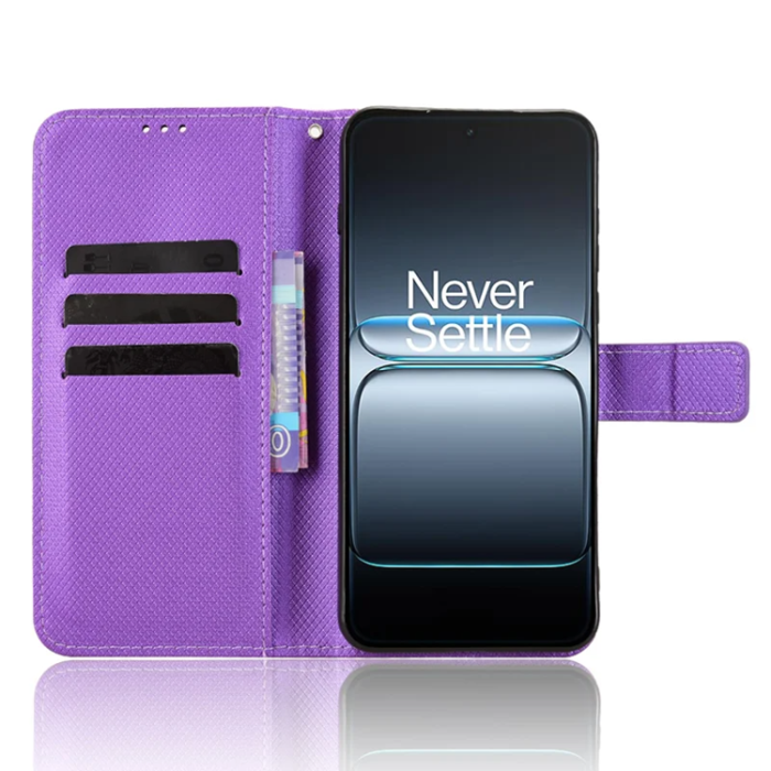 A-One Brand - OnePlus Nord 5 Plånboksfodral Diamond Texture - Lila