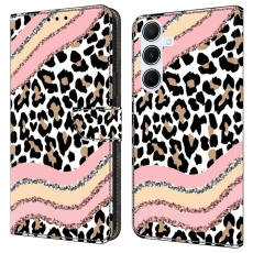 A-One Brand - Galaxy A17 5G Plånboksfodral Pattern Printing - Striped Leopard