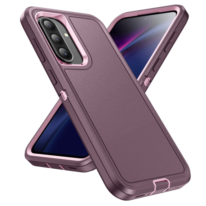 A-One Brand - Galaxy A56 Mobilskal Silikon EVA 3-i-1 Stötsäkert - Lila/Rosa