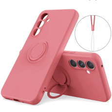 A-One Brand - Galaxy A17 5G Mobilskal Med Kickstand Silikon - Röd