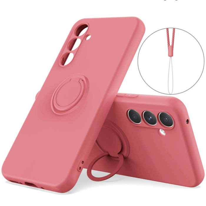 A-One Brand - Galaxy A17 5G Mobilskal Med Kickstand Silikon - Röd