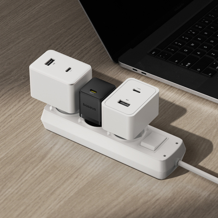 BASEUS - Baseus Snabbladdare USB-C 30W Palm - Vit