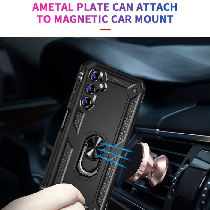 OEM - Galaxy A54 5G Mobilskal Ringhållare Military Grade - Svart