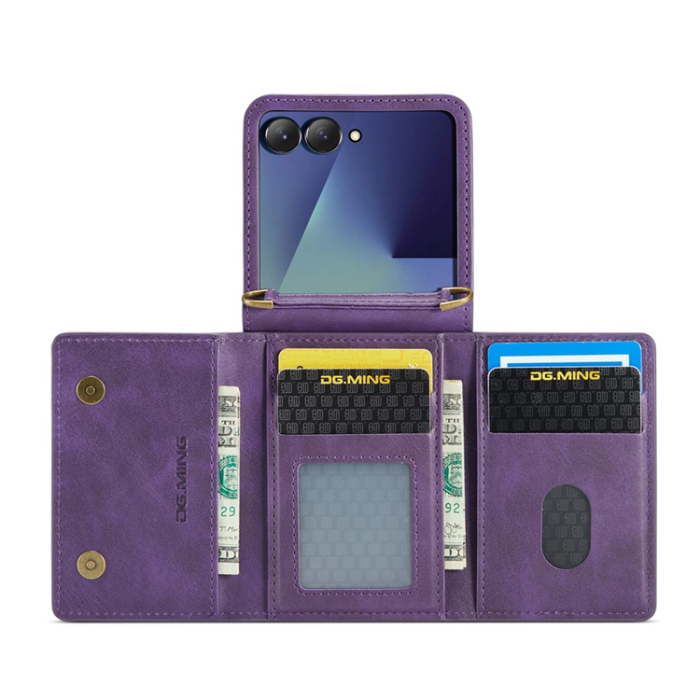 DG.MING - DG.MING Galaxy Z Flip 7 Mobilskal RFID Blocking M5 - Lila