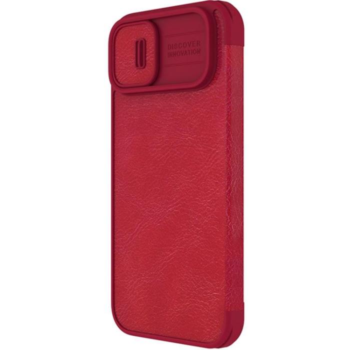 Nillkin - Nillkin iPhone 14 Plus Plånboksfodral QinPro Läder - Röd