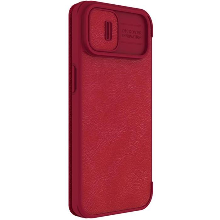 Nillkin - Nillkin iPhone 14 Plus Plånboksfodral QinPro Läder - Röd