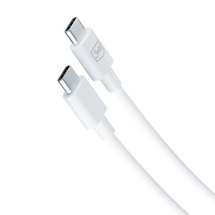 3MK - 3MK Snabbladdare 25W 1xUSB-C med USB-C Kabel Hyper - Vit