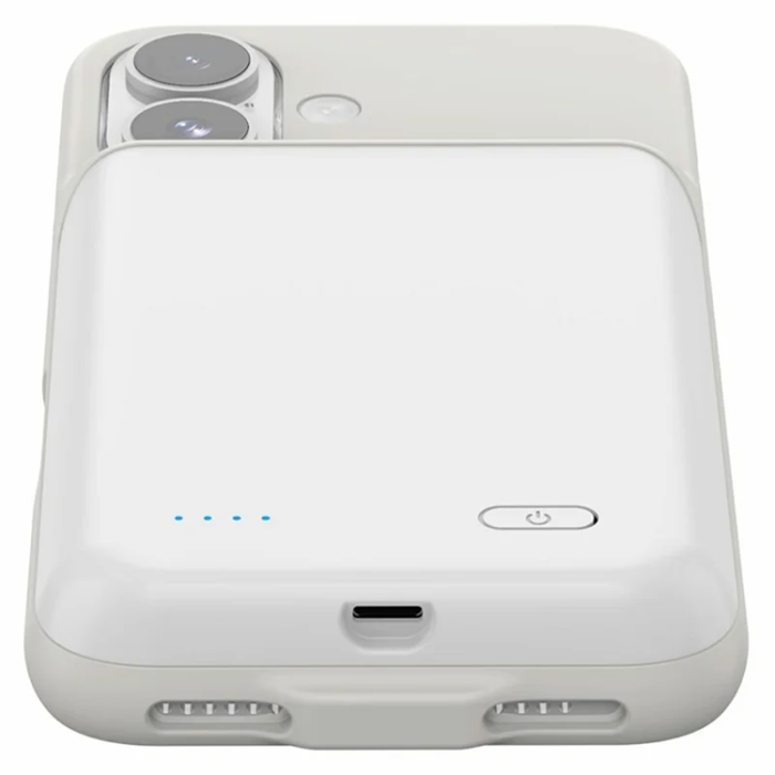 A-One Brand - iPhone 16 Batteriskal Magsafe 7000mAh - Vit