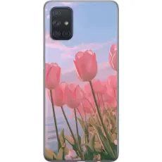 Gustaf - Mobilskal till Samsung Galaxy A71 med Rosa Tulpaner