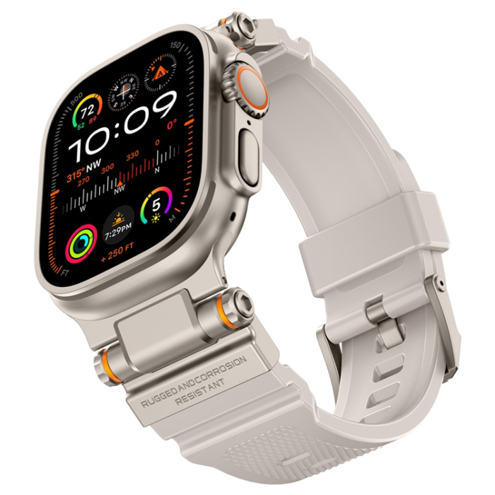 A-One Brand - Apple Watch 42/44/45/46/49mm Armband Silikon - Starlight
