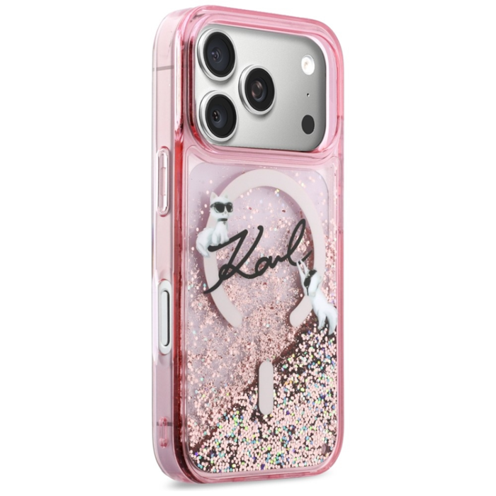 KARL LAGERFELD - Karl Lagerfeld iPhone 17 Pro Max Mobilskal Magsafe Liquid Glitter