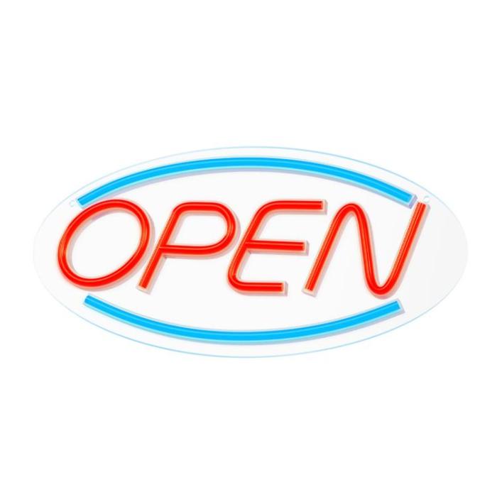 Forever Light - Forever Light LED Neon PLEXI OPEN FPNE04X - Blå/Röd