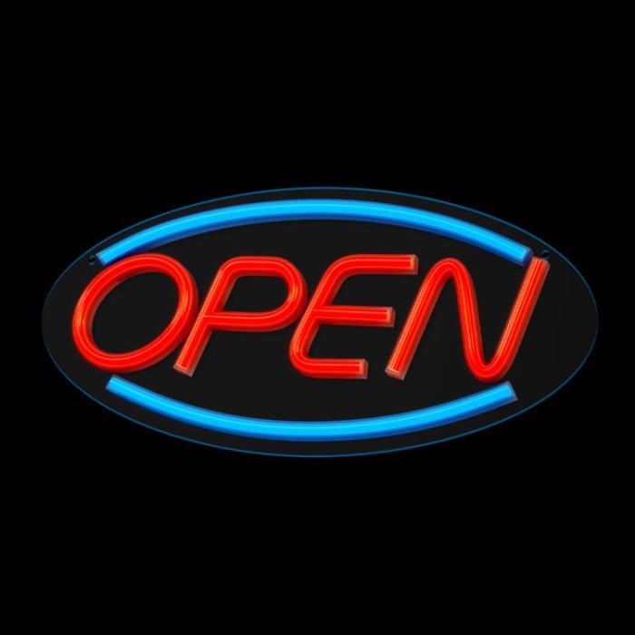 Forever Light - Forever Light LED Neon PLEXI OPEN FPNE04X - Blå/Röd