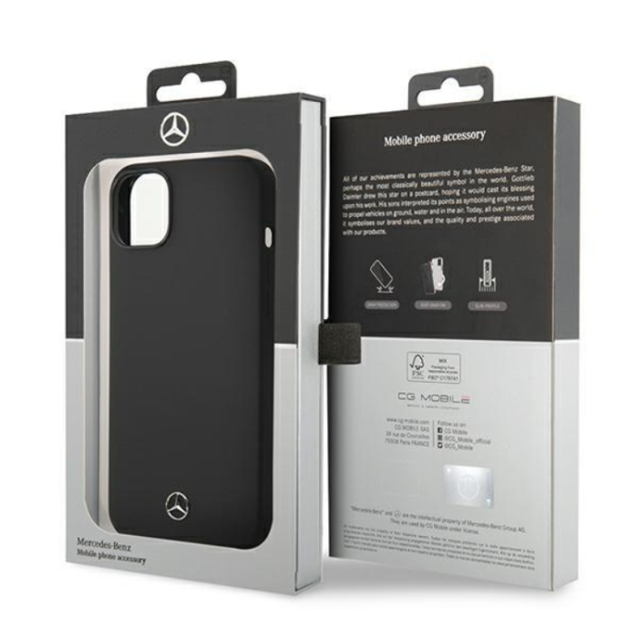 Mercedes - Mercedes iPhone 14 Plus Skal Silicone Line - Svart