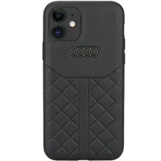 Audi - Audi iPhone 11/Xr Mobilskal &Auml;kta L&auml;der - Svart