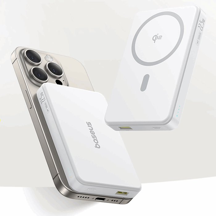 BASEUS - Baseus Qi2 MagSafe Powerbank 10000mAh Airpow II 22.5W - Vit