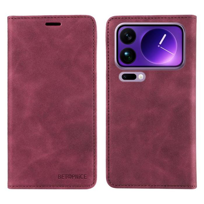 BETOPNICE - BETOPNICE Xiaomi 17 Pro Plånboksfodral RFID Blocking - Röd