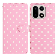 A-One Brand - OnePlus 15 5G Plånboksfodral Polka Dot Pattern Läder - Rosa