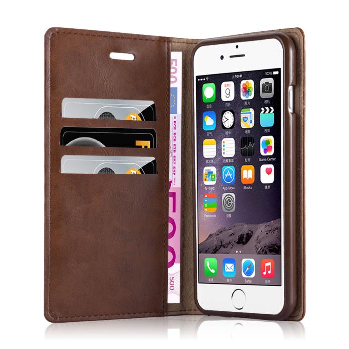 UTGATT1 - CoveredGear iPhone 6(S) Plus plånboksfodral Discover- Brun