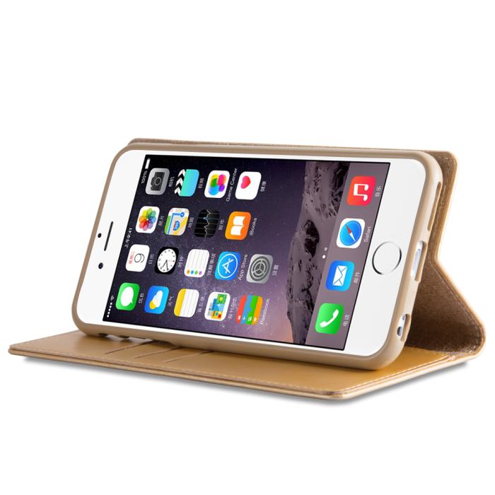UTGATT1 - CoveredGear iPhone 6(S) Plus plånboksfodral Discover- Guld