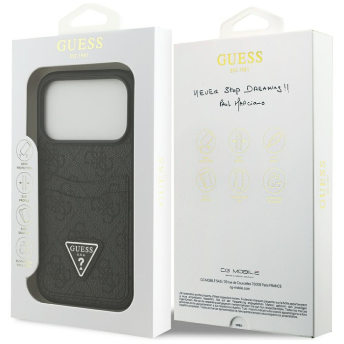 Guess - Guess iPhone 17 Pro Mobilskal 4G Double Card Triangle