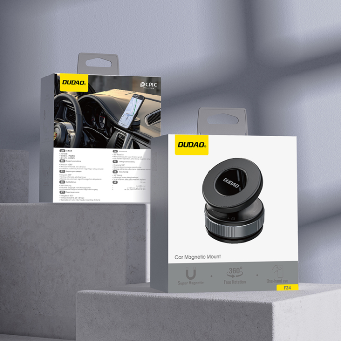Dudao - Dudao MagSafe Bilhållare för Vindruta med Sugkopp F24PRO - Svart