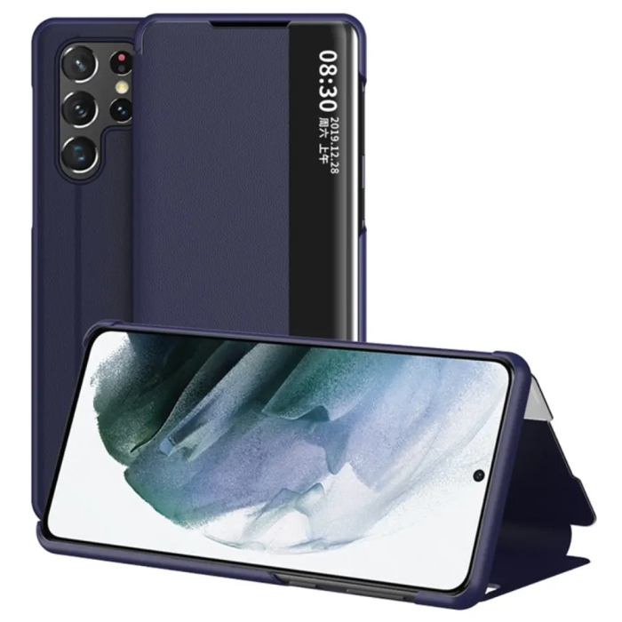 Taltech - Galaxy S22 Ultra Flipfodral - Blå