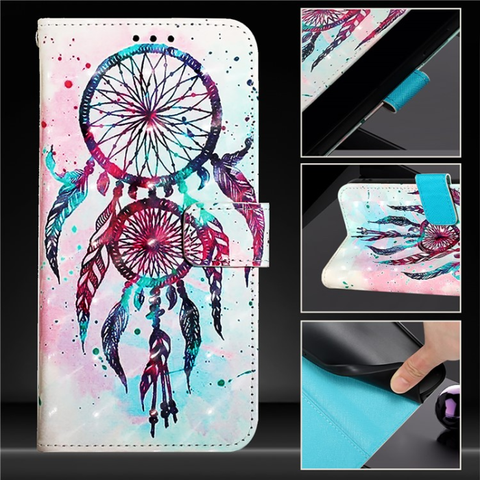A-One Brand - iPhone 16 Pro Max Plånboksfodral Printing Pattern Med Rem