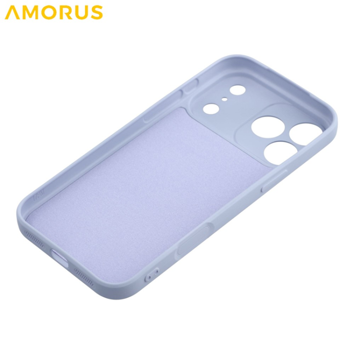 Amorus - AMORUS iPhone 17 Pro Max Mobilskal Precise Cutouts - Ljuslila