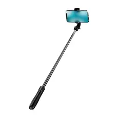 Blue Star - Blue Star Selfiesticka med Tr&aring;dl&ouml;st Fj&auml;rrkontrollstativ - Svart