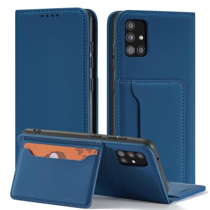 OEM - Xiaomi Redmi Note 11 Plånboksfodral Magnet Stand - Blå