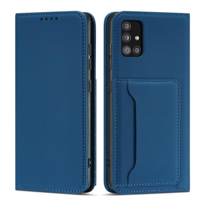 OEM - Xiaomi Redmi Note 11 Plånboksfodral Magnet Stand - Blå