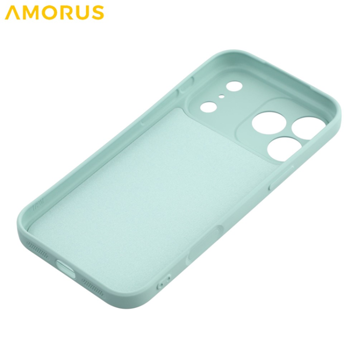 Amorus - AMORUS iPhone 17 Pro Max Mobilskal Precise Cutouts - Babyblå