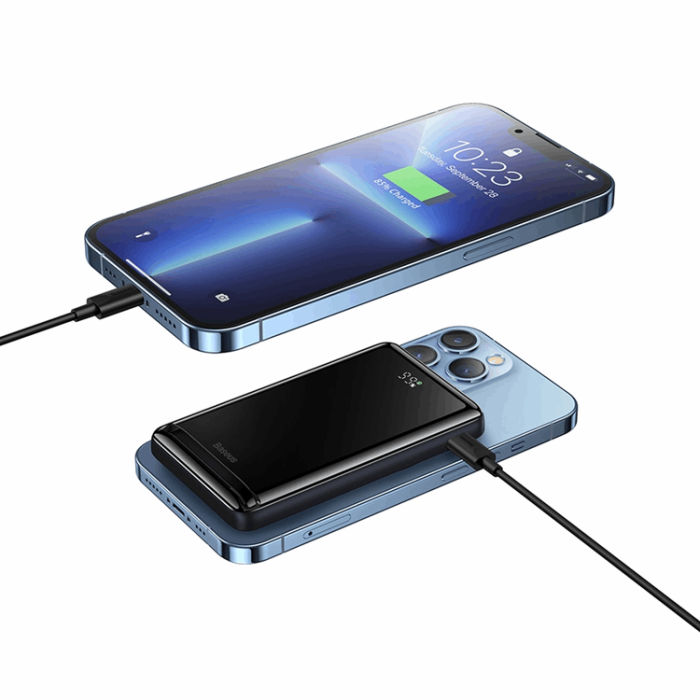 BASEUS - Baseus Trådlös Magsafe Powerbank 10000mAh 20W Magnetic Bracket