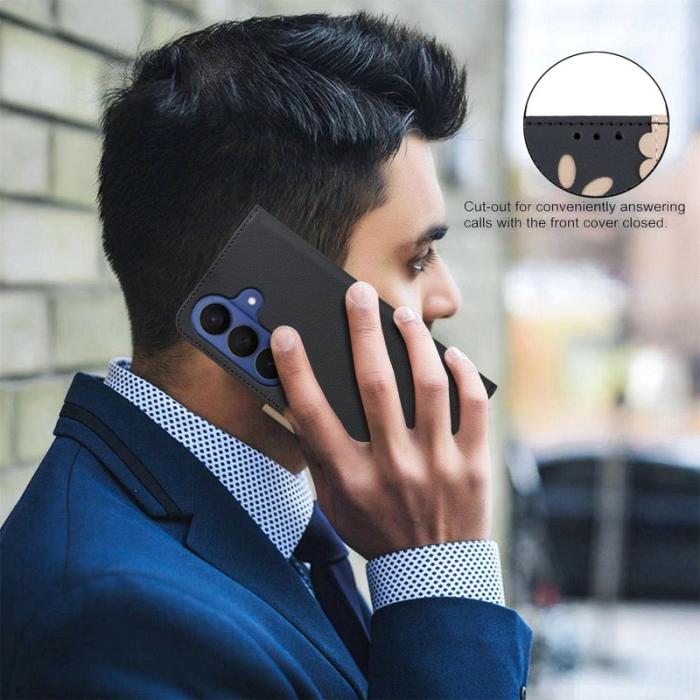 BINFEN COLOR - BINFEN Samsung Galaxy A37 Plånboksfodral Konstläder RFID Skydd - Svart