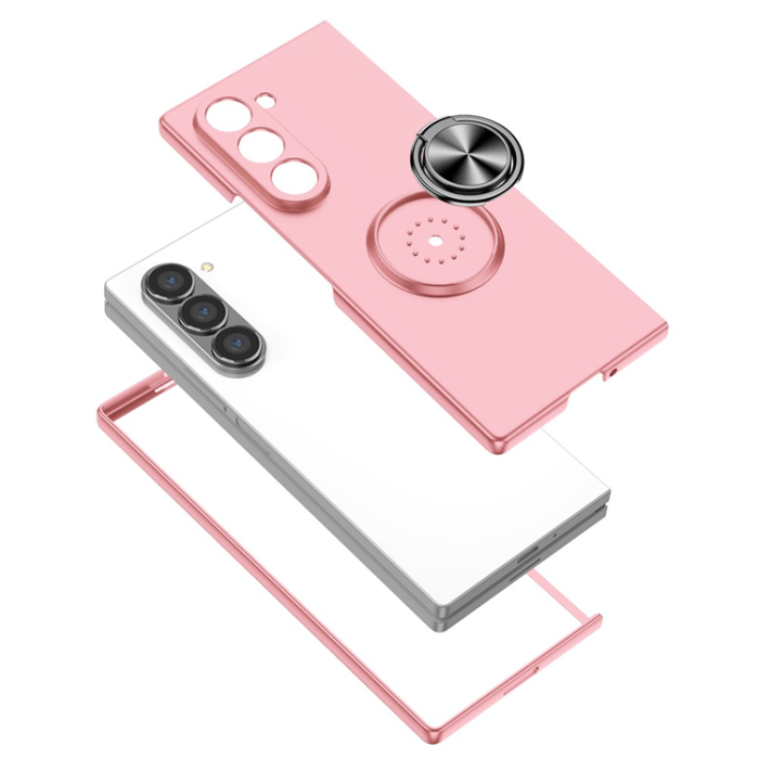 A-One Brand - Galaxy Z Fold7 5G Mobilskal Rotatable Ring Kickstand - Rosa