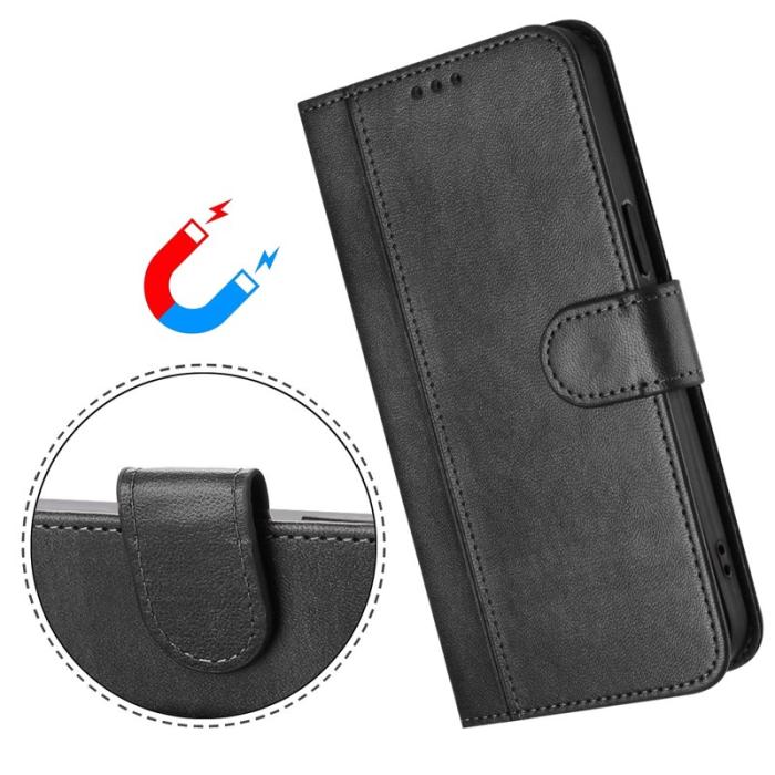OEM - Samsung Galaxy A37 Plånboksfodral Konstläder Retro Textur Skydd - Svart
