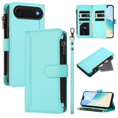 A-One Brand - iPhone Air Plånboksfodral Zipper Med Rem - Mintgrön