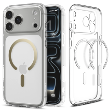 Spigen - Spigen iPhone 17 Pro Max Mobilskal Magsafe Ultra Hybrid - Clear/Guld