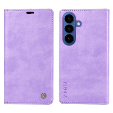 YIKATU - YIKATU Galaxy S26/S26 Pro Plånboksfodral Litchi Läder - Lila